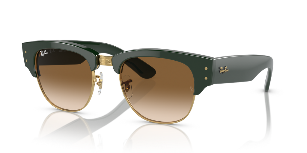 Ray-Ban MEGA CLUBMASTER RB0316S - Green On Gold / Green