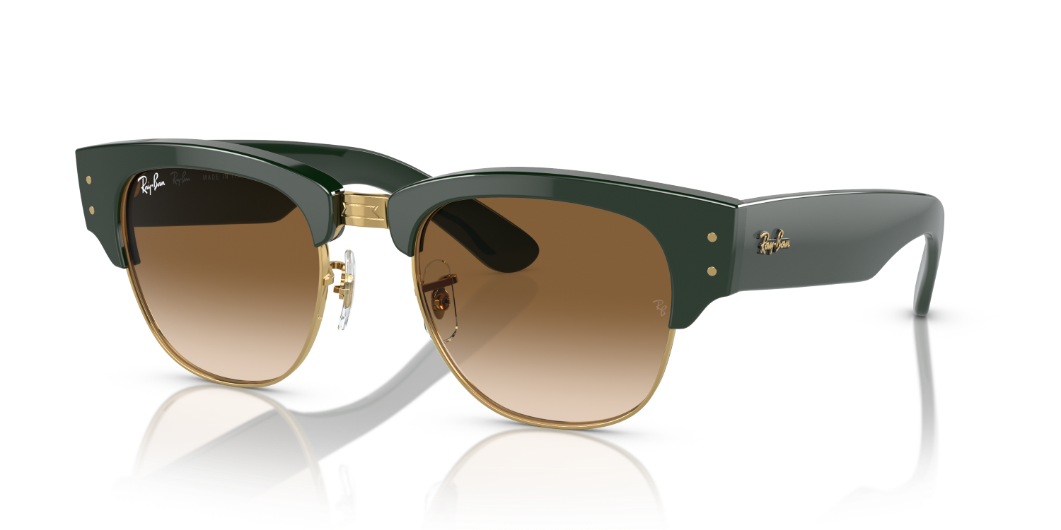 Ray-Ban MEGA CLUBMASTER RB0316S - Green On Gold / Green