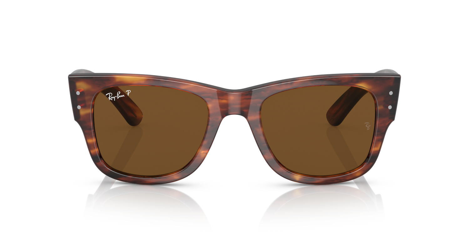 Ray-Ban MEGA WAYFARER RB0840S - Striped Havana / Brown
