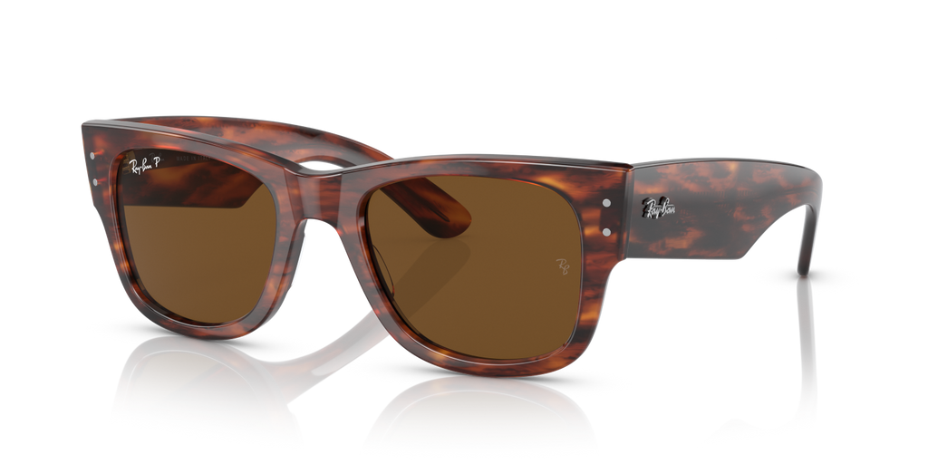 Ray-Ban MEGA WAYFARER RB0840S - Striped Havana / Brown