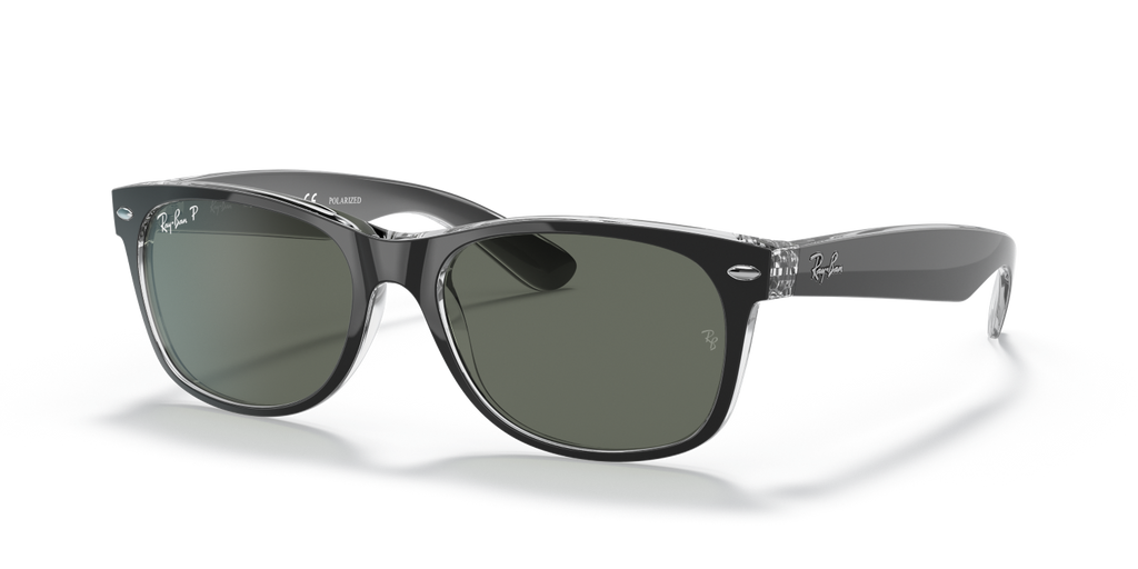 Ray-Ban NEW WAYFARER RB2132 - Black On Transparent / Black
