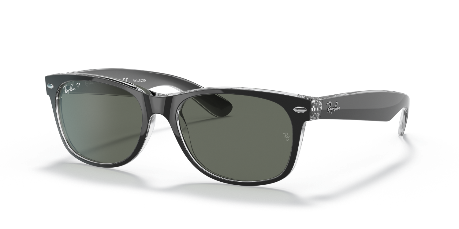 Ray-Ban NEW WAYFARER RB2132 - Black On Transparent / Black