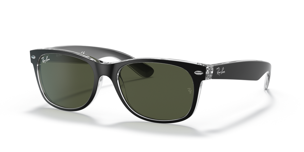 Ray-Ban NEW WAYFARER RB2132 - Black On Transparent / Black