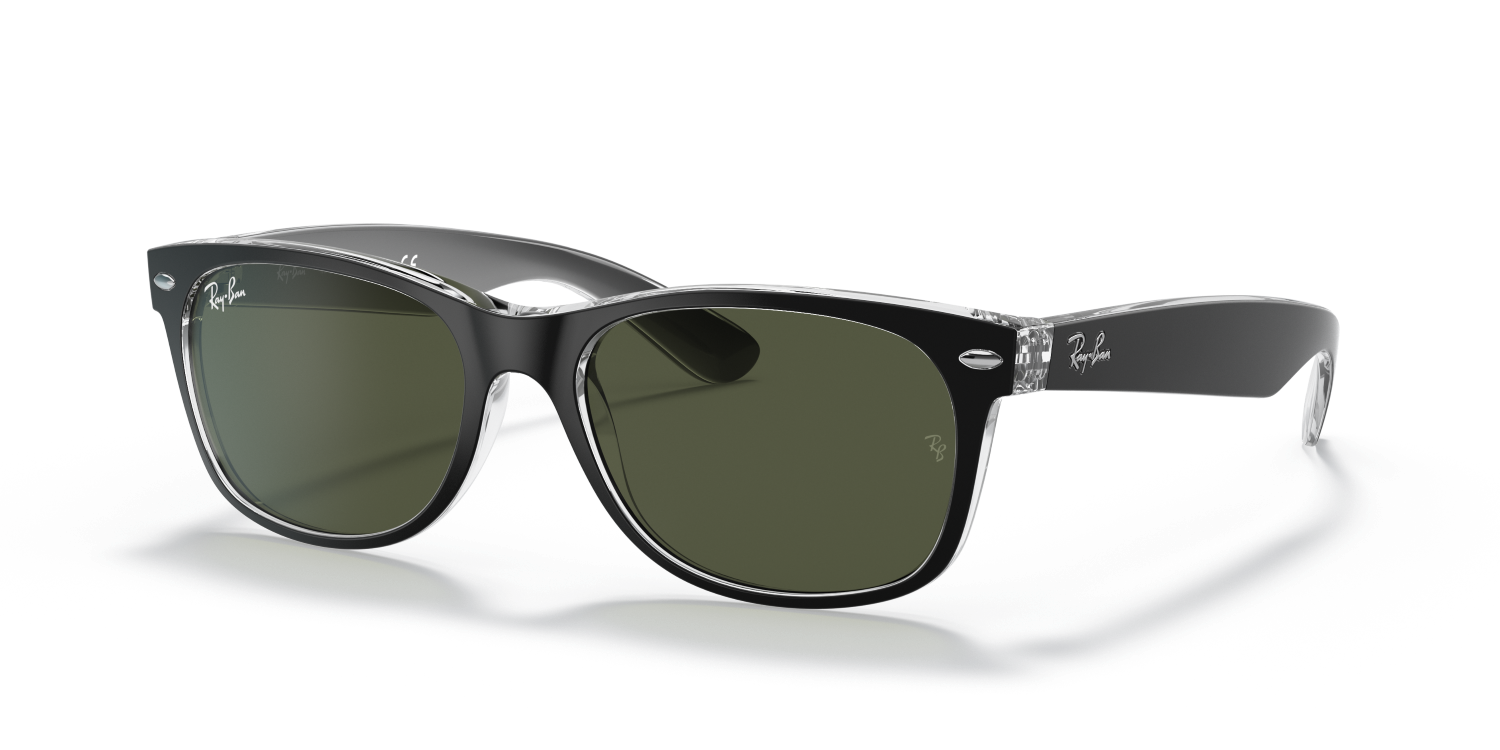 Ray-Ban NEW WAYFARER RB2132 - Black On Transparent / Black