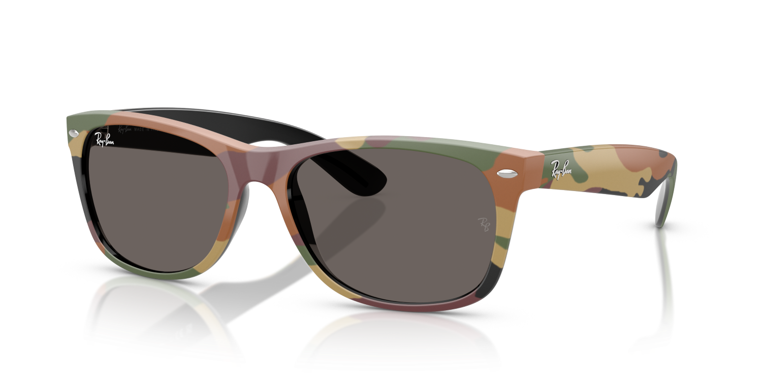 Ray-Ban NEW WAYFARER RB2132 - Black & Green Camuflage / Black