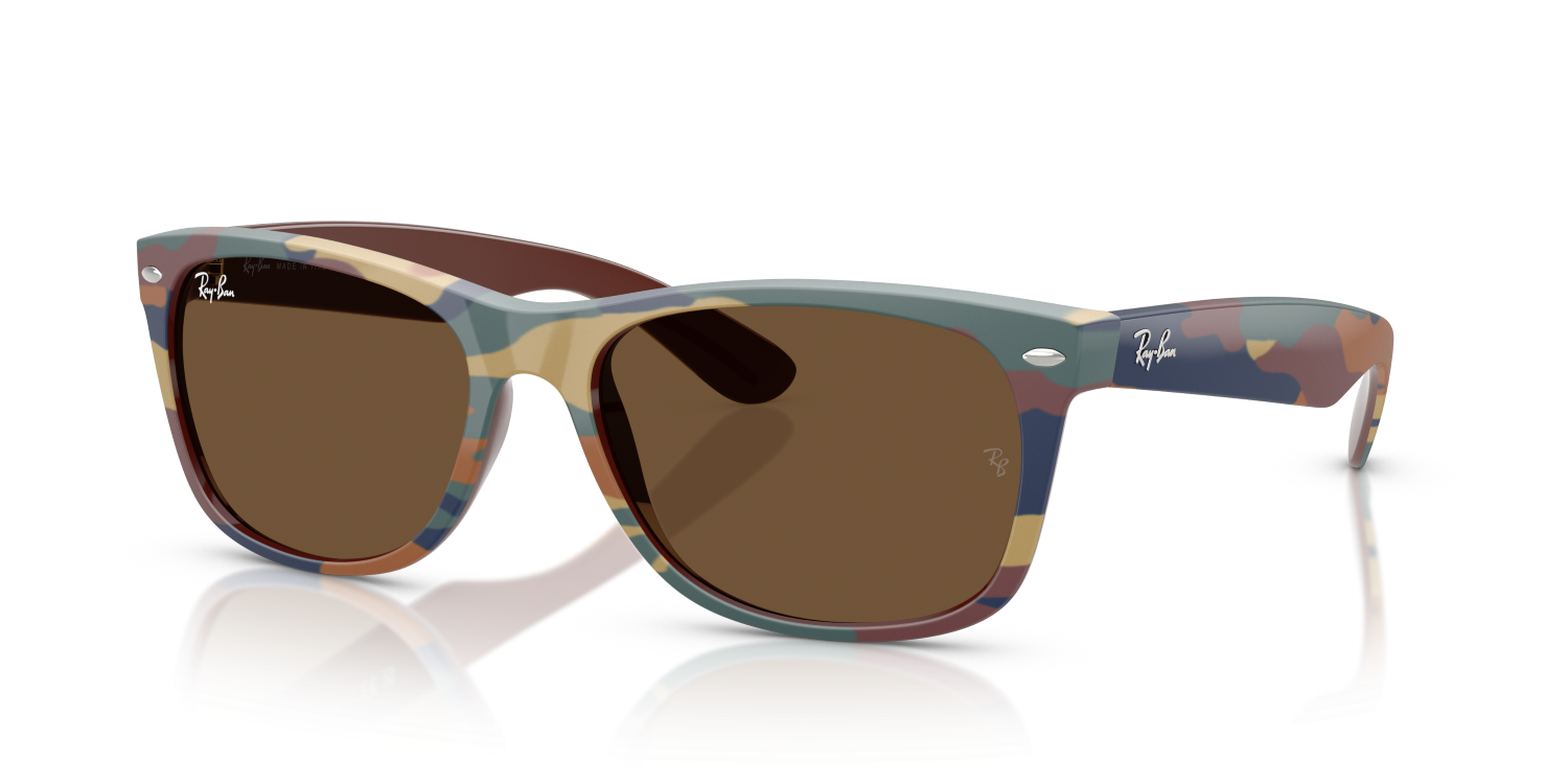 Ray-Ban NEW WAYFARER RB2132 - Brown & Blue Camuflage / Brown