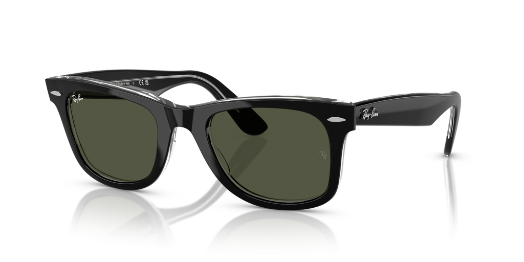 Ray-Ban WAYFARER RB2140 - Black On Transparent / Black