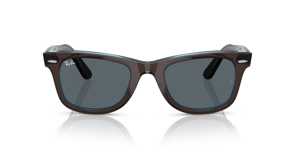 Ray-Ban WAYFARER RB2140 - Brown On Transparent Blue / Brown