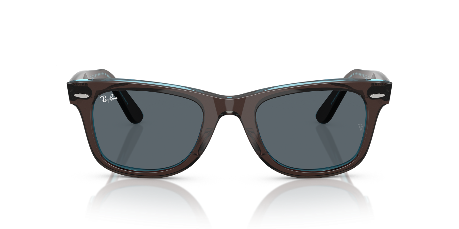 Ray-Ban WAYFARER RB2140 - Brown On Transparent Blue / Brown