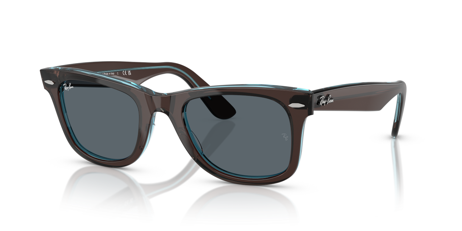 Ray-Ban WAYFARER RB2140 - Brown On Transparent Blue / Brown