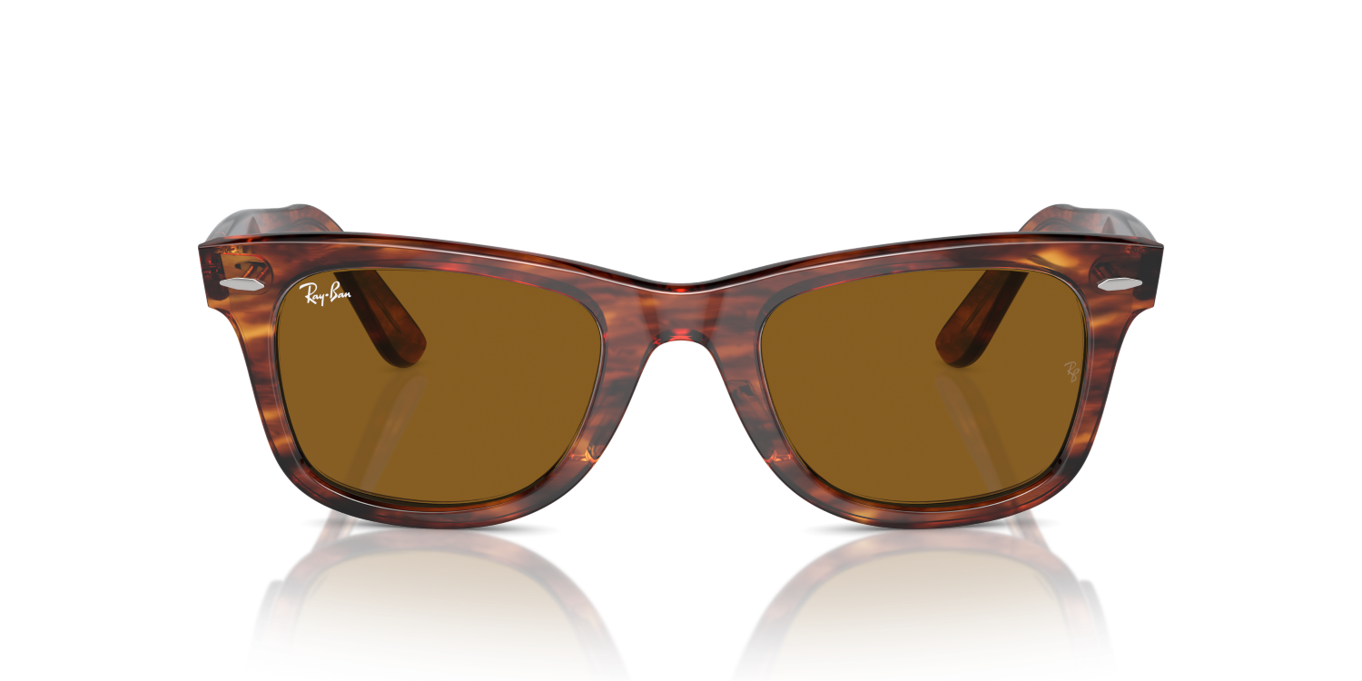 Ray-Ban WAYFARER RB2140 - Striped Havana / Brown