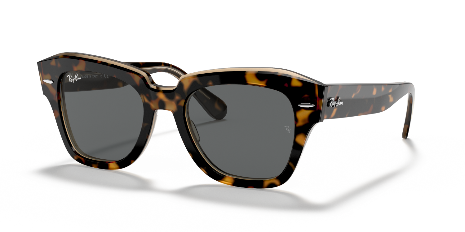 Ray-Ban STATE STREET RB2186 - Havana On Transparent Brown / Gold