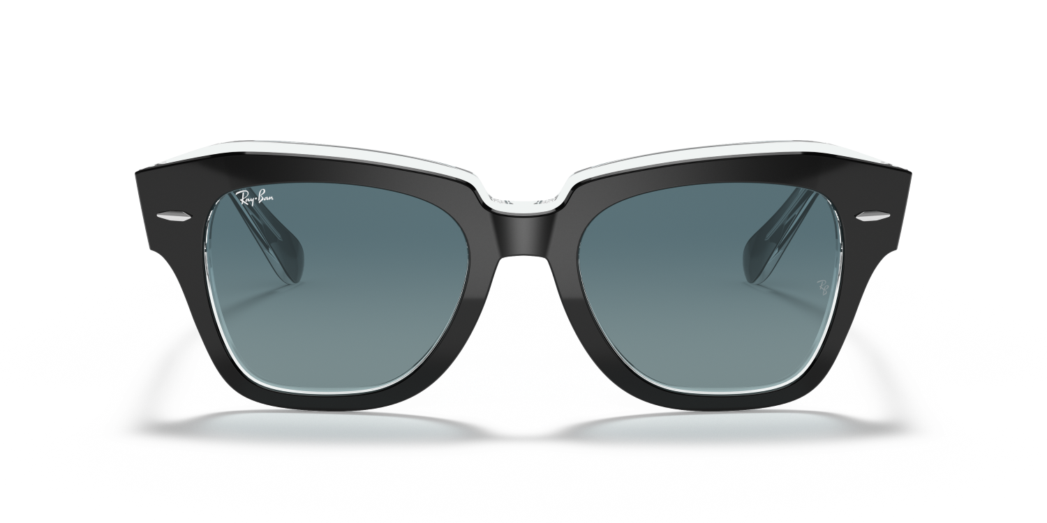 Ray-Ban STATE STREET RB2186 - Black On Transparent / Black