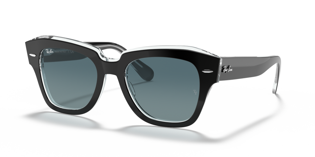 Ray-Ban STATE STREET RB2186 - Black On Transparent / Black