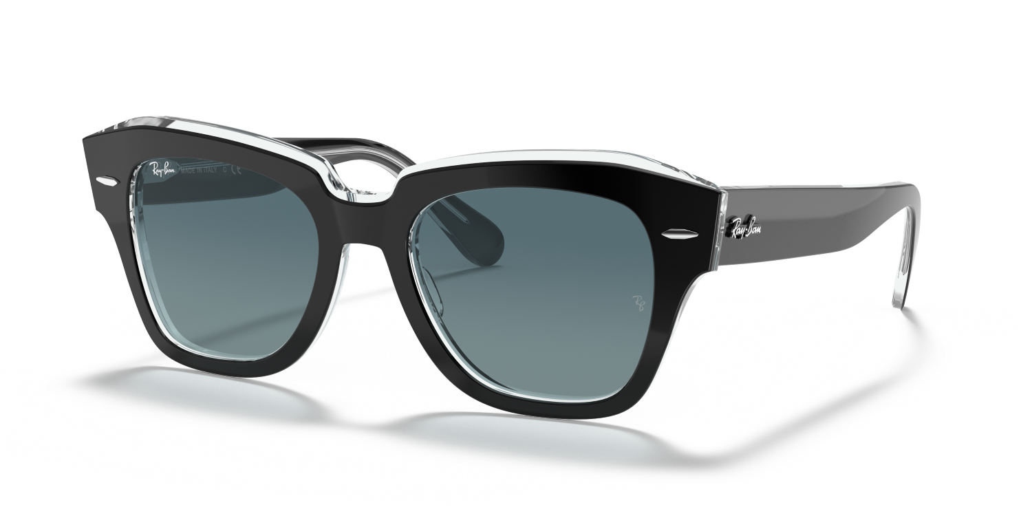 Ray-Ban STATE STREET RB2186 - Black On Transparent / Black