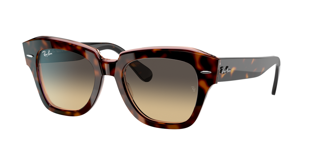 Ray-Ban STATE STREET RB2186 - Havana On Transparent Pink / Brown