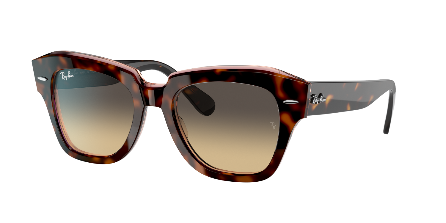 Ray-Ban STATE STREET RB2186 - Havana On Transparent Pink / Brown
