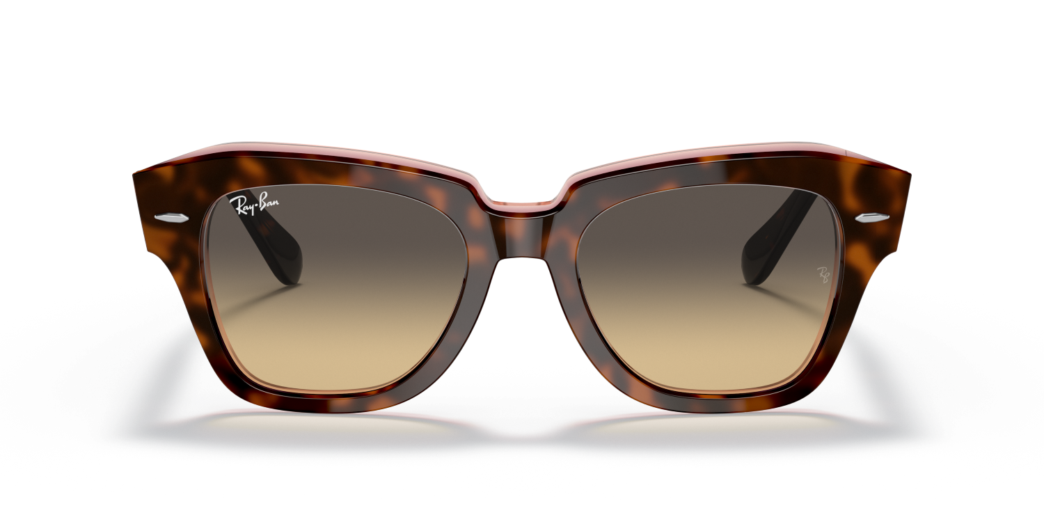 Ray-Ban STATE STREET RB2186 - Havana On Transparent Pink / Brown