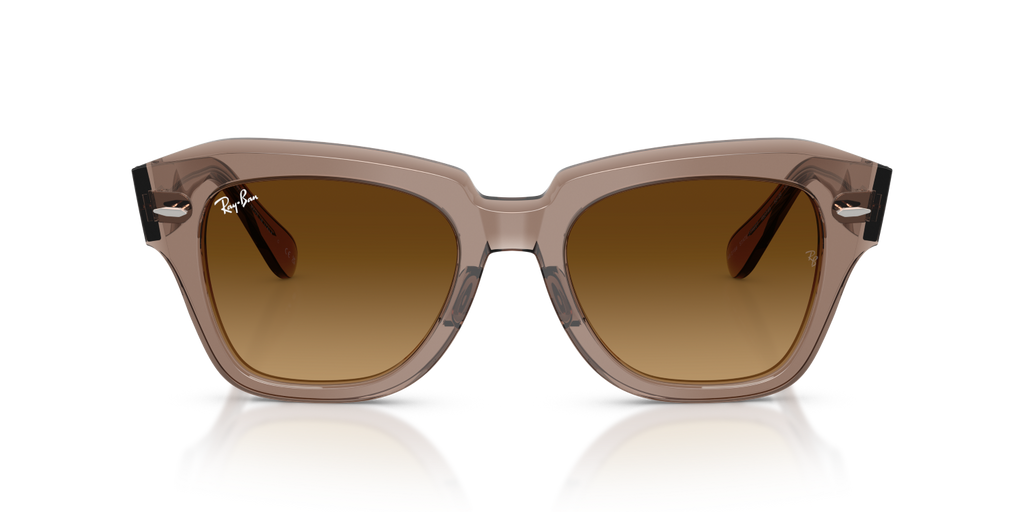 Ray-Ban STATE STREET RB2186 - Transparent Light Brown / Brown