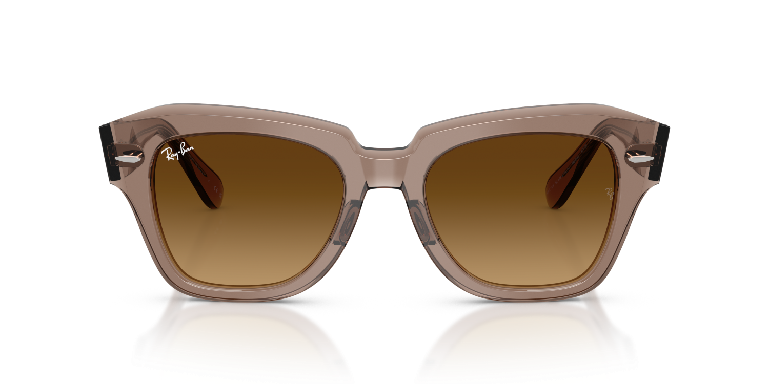 Ray-Ban STATE STREET RB2186 - Transparent Light Brown / Brown