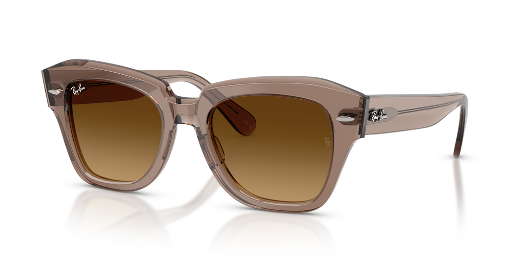Ray-Ban STATE STREET RB2186 - Transparent Light Brown / Brown