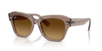 Ray-Ban STATE STREET RB2186 - Transparent Light Brown / Brown