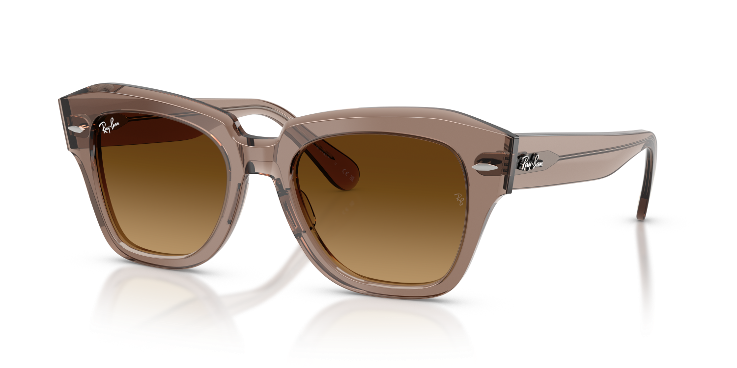 Ray-Ban STATE STREET RB2186 - Transparent Light Brown / Brown