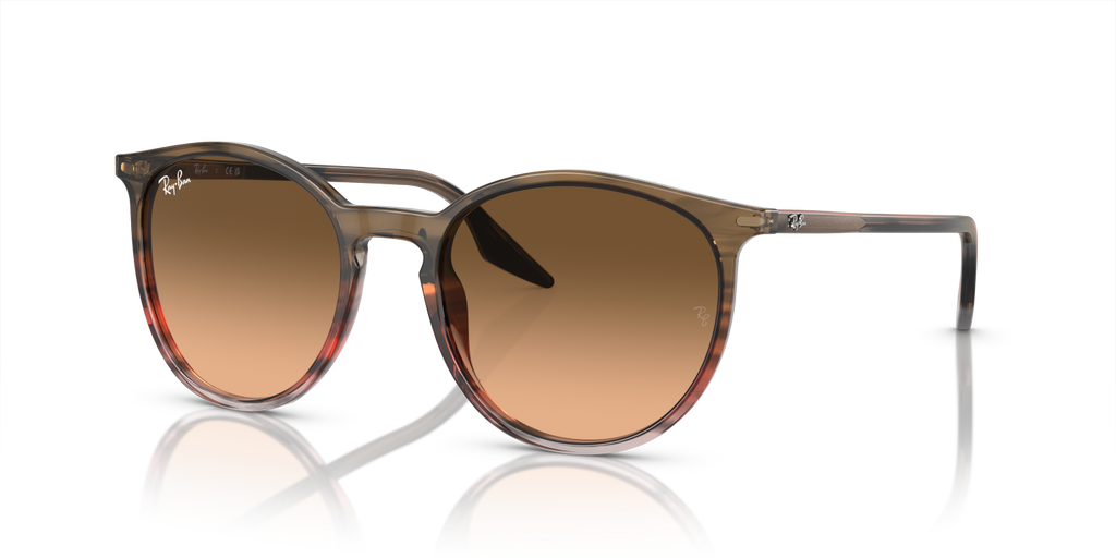 Ray-Ban RB2204 - Striped Brown & Red / Brown