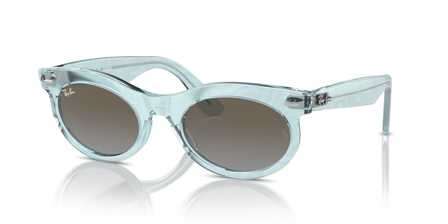 Ray-Ban WAYFARER OVAL RB2242 - Photo Waves Azure / Blue