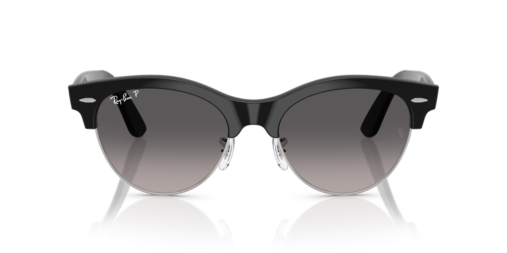 Ray-Ban CLUBMASTER WAY RB2341 - Black On Silver / Black
