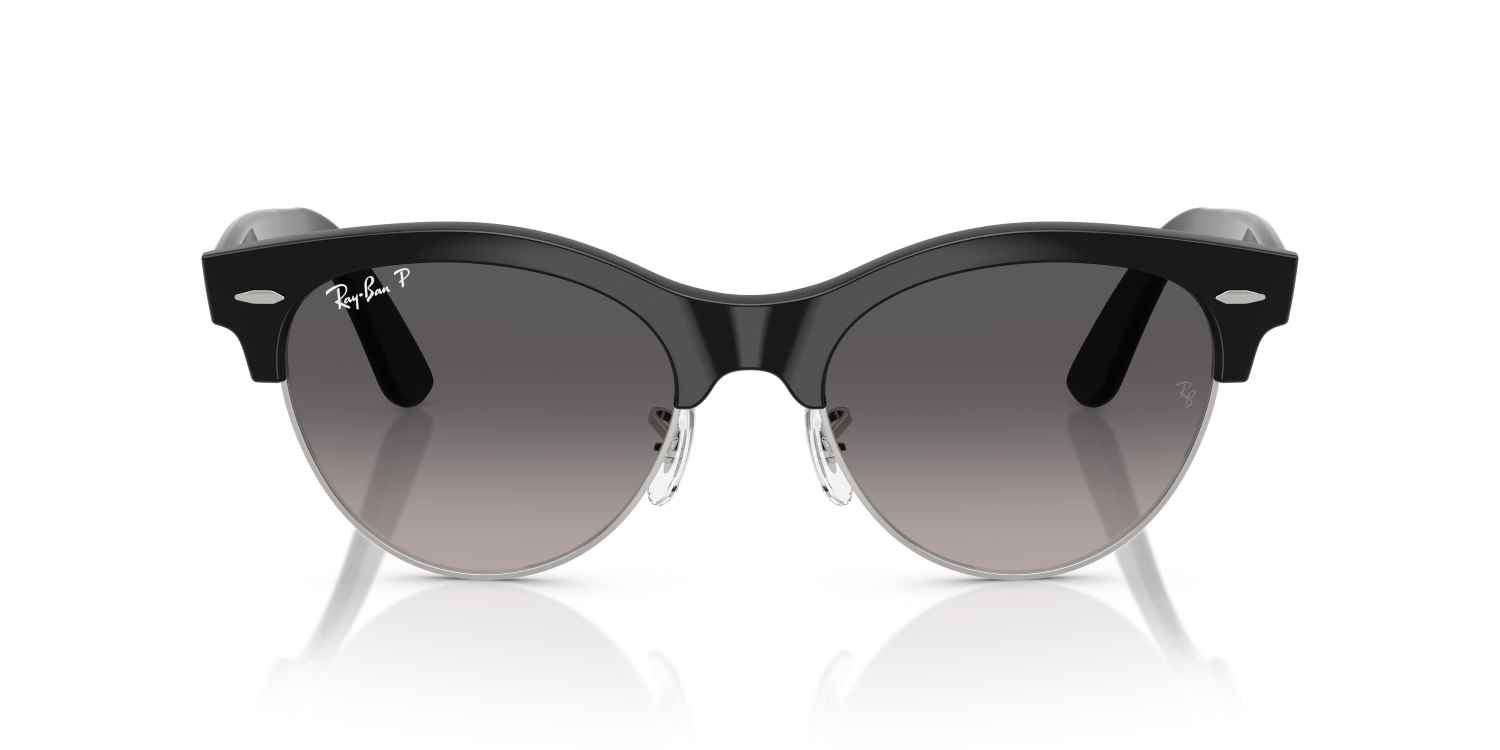 Ray-Ban CLUBMASTER WAY RB2341 - Black On Silver / Black