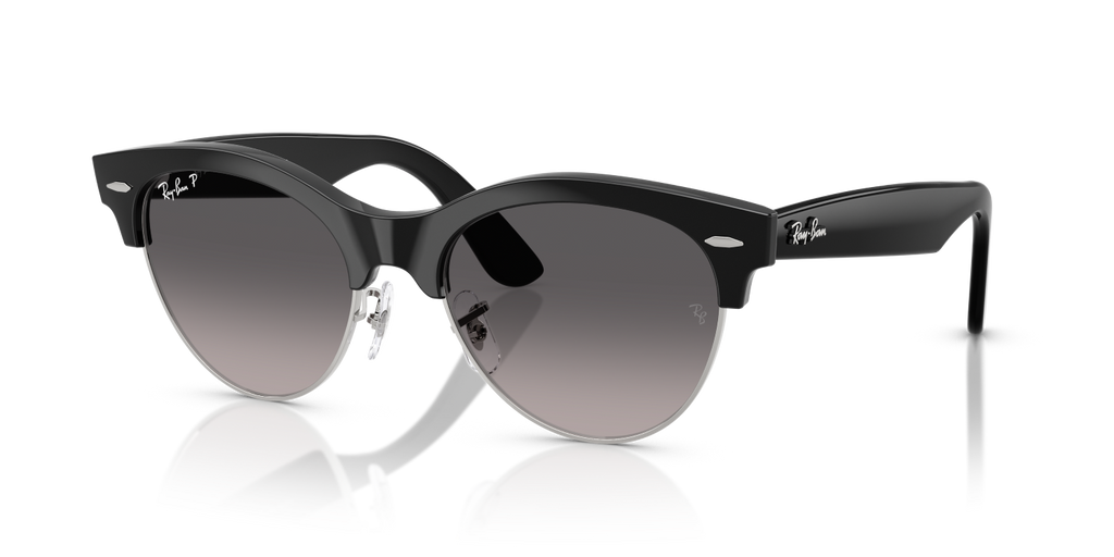 Ray-Ban CLUBMASTER WAY RB2341 - Black On Silver / Black