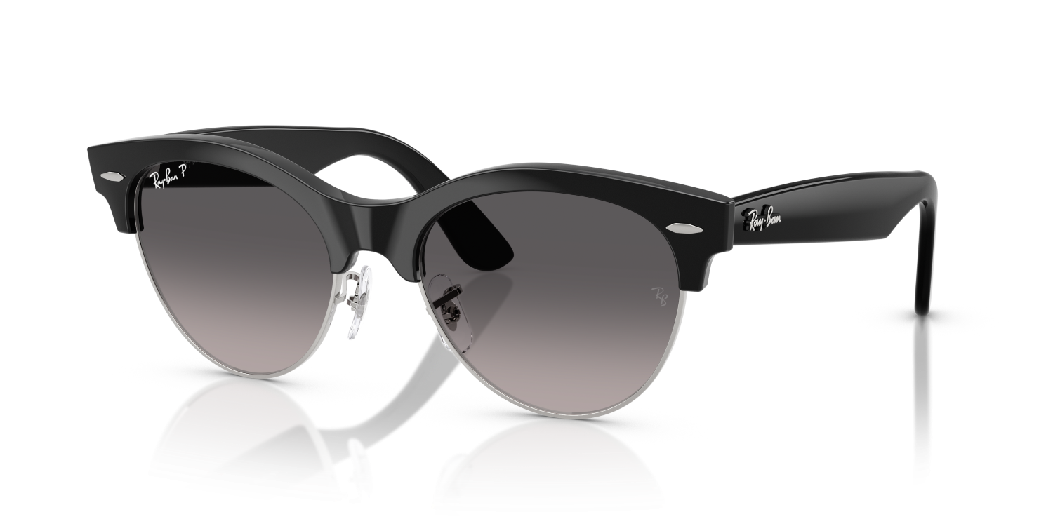 Ray-Ban CLUBMASTER WAY RB2341 - Black On Silver / Black