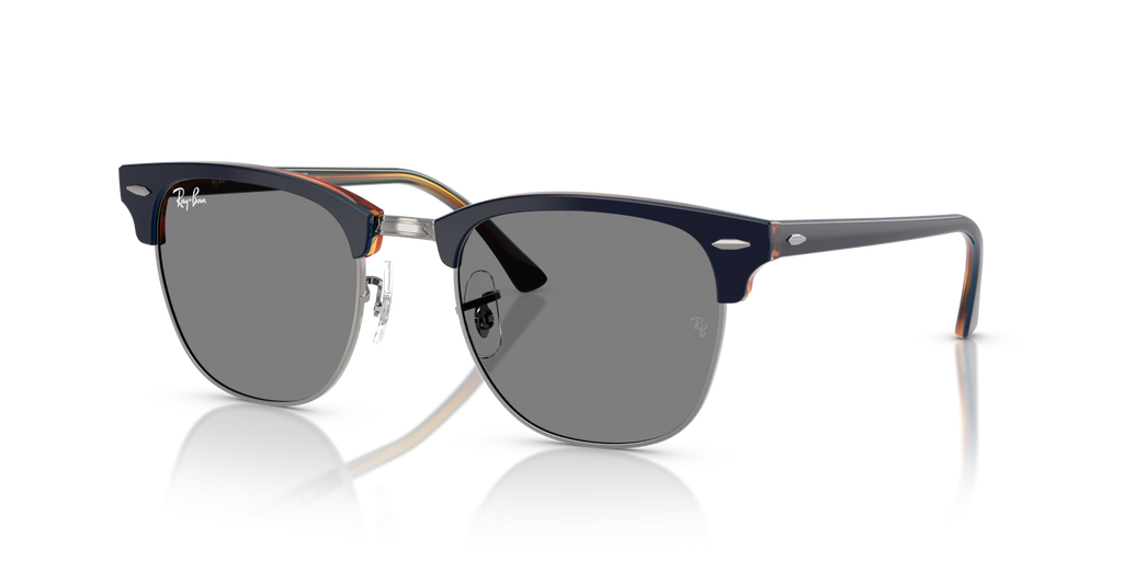 Ray-Ban CLUBMASTER RB3016 - Gunmetal Blue / Grey