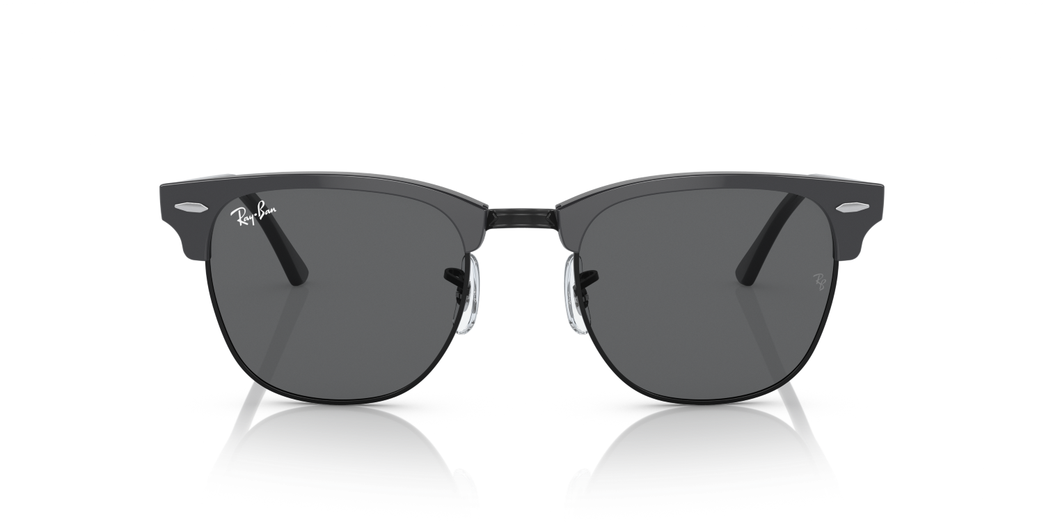 Ray-Ban CLUBMASTER RB3016 - Grey On Black / Grey