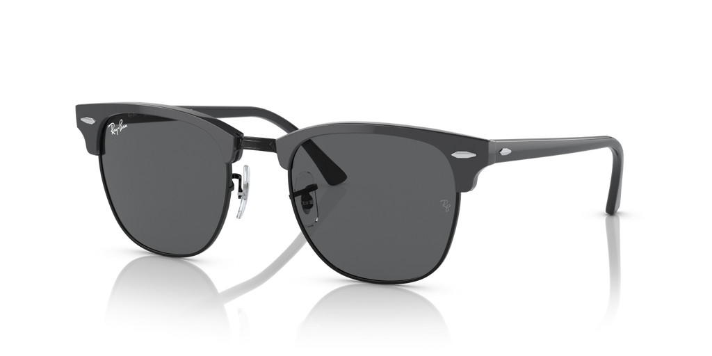 Ray-Ban CLUBMASTER RB3016 - Grey On Black / Grey