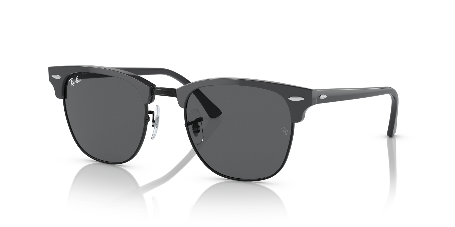 Ray-Ban CLUBMASTER RB3016 - Grey On Black / Grey