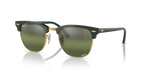 Ray-Ban CLUBMASTER RB3016 - Green On Gold / Green