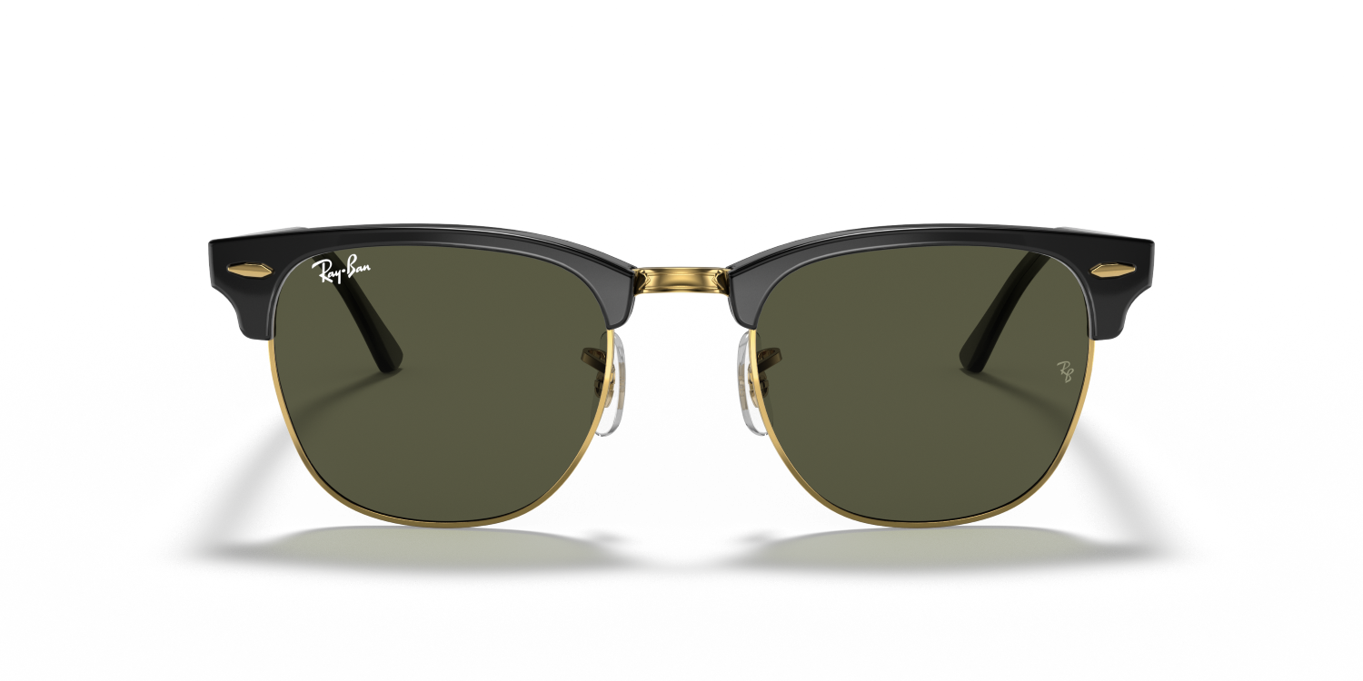 Ray-Ban CLUBMASTER RB3016 - Black On Gold / Black