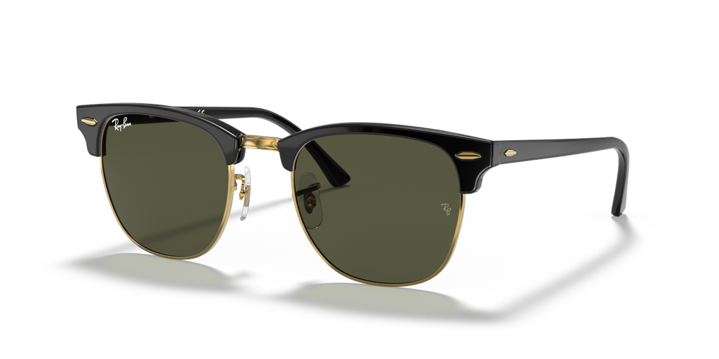 Ray-Ban CLUBMASTER RB3016 - Black On Gold / Black