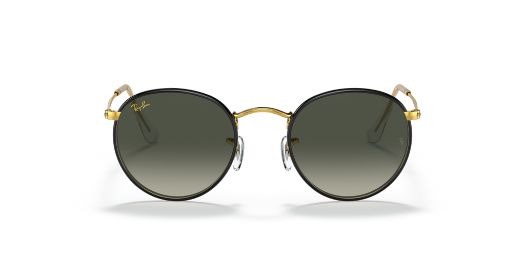 Ray-Ban ROUND FULL COLOR RB3447JM - Black On Gold / Black