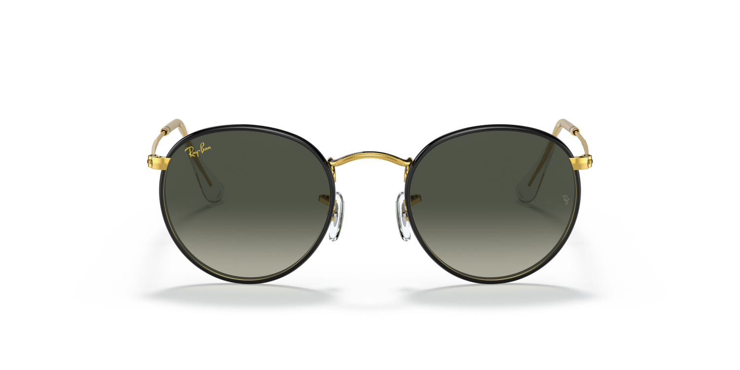 Ray-Ban ROUND FULL COLOR RB3447JM - Black On Gold / Black