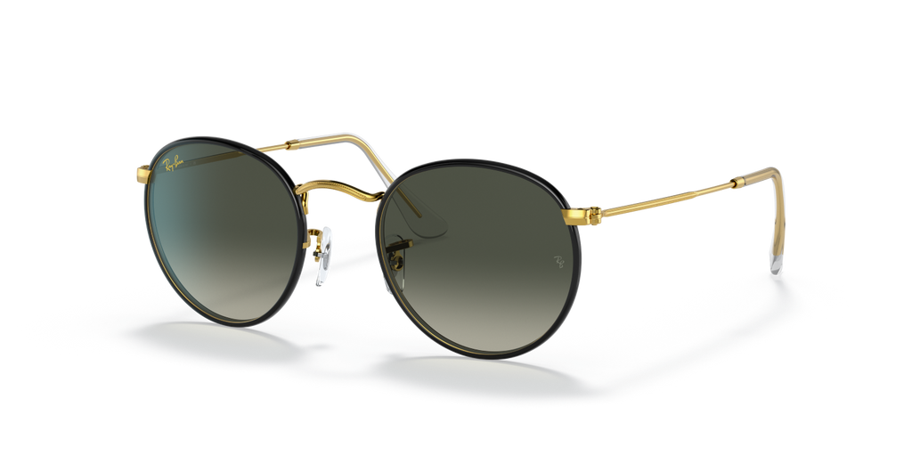 Ray-Ban ROUND FULL COLOR RB3447JM - Black On Gold / Black