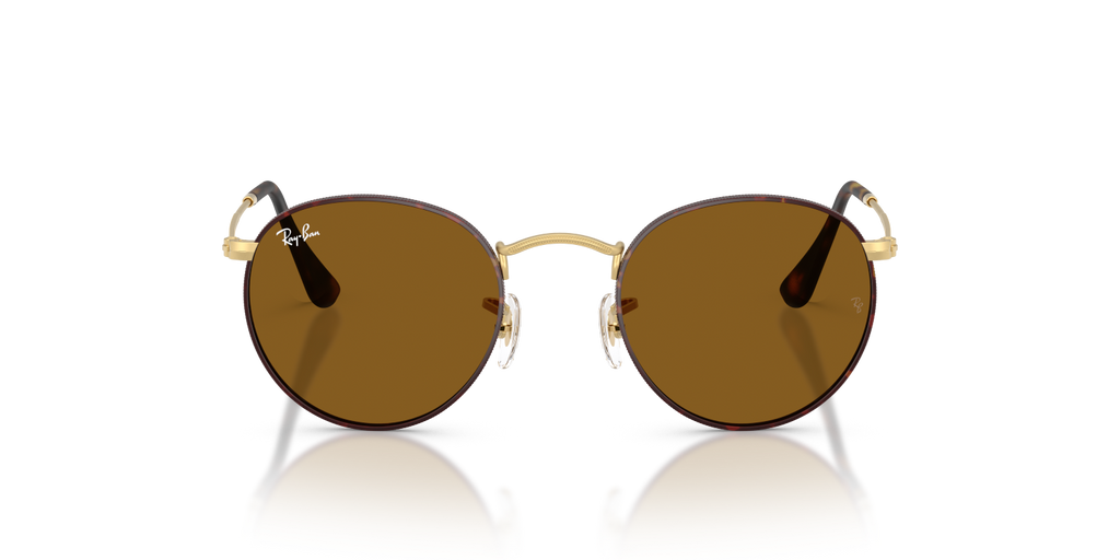 Ray-Ban ROUND METAL RB3447 - Matt Havana On Matt Arista Gold / Tortoise