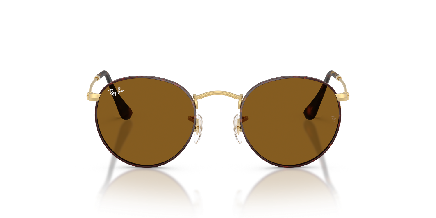 Ray-Ban ROUND METAL RB3447 - Matt Havana On Matt Arista Gold / Tortoise