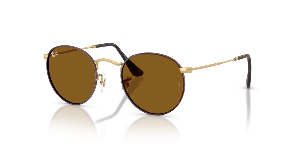 Ray-Ban ROUND METAL RB3447 - Matt Havana On Matt Arista Gold / Tortoise