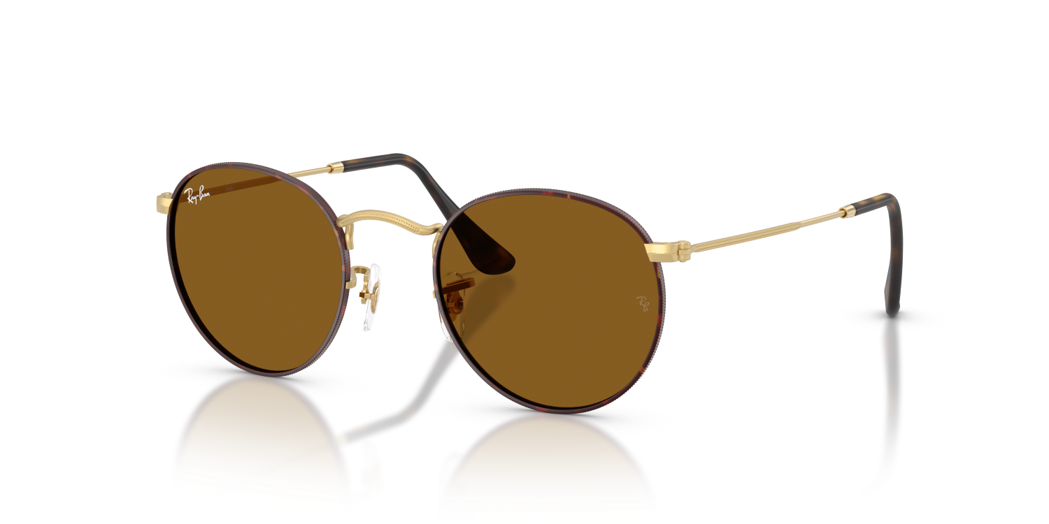 Ray-Ban ROUND METAL RB3447 - Matt Havana On Matt Arista Gold / Tortoise