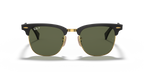 Ray-Ban CLUBMASTER ALUMINUM RB3507 - Black On Gold / Black