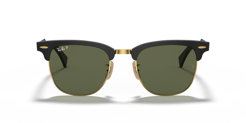 Ray-Ban CLUBMASTER ALUMINUM RB3507 - Black On Gold / Black