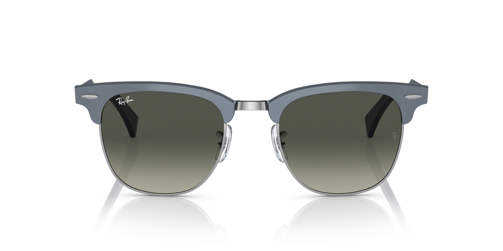 Ray-Ban CLUBMASTER ALUMINUM RB3507 - Blue On Silver / Blue